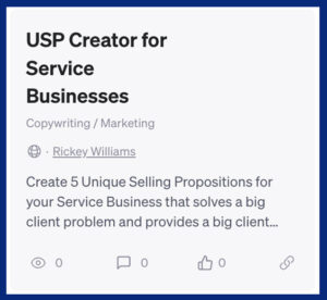 ChatGPT USP Creator for Service Businesses
